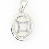 Sterling Silver Semi Mount Pendant Setting Oval OV 11x9mm Syzjewelry